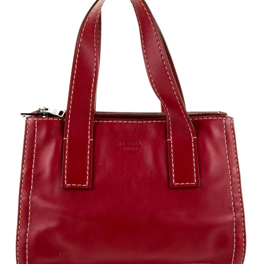 Prada Crimson Leather Satchel